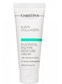 ElastinCollagen Placental Enzyme Moisture Cream with Vitamins A, E & HA for oily and combination skin 